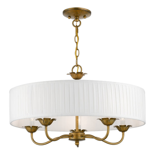Edinburgh 5-Light Chandelier in Antique Gold Leaf