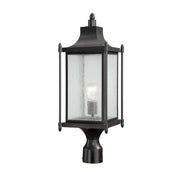 Dunnmore 1-Light Outdoor Post Lantern in Black - Lamps Expo