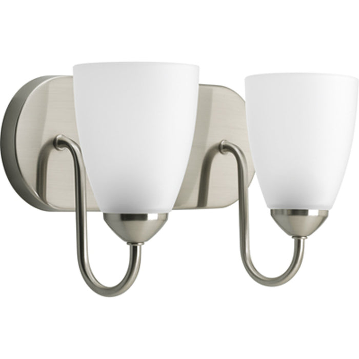 Gather Two Light Bath in Brushed Nickel