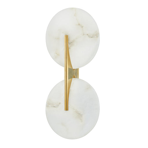 Asteria 2-Light Wall Sconce in Vintage Brass