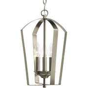 Gather 3-Light Foyer Chandelier in Brushed Nickel