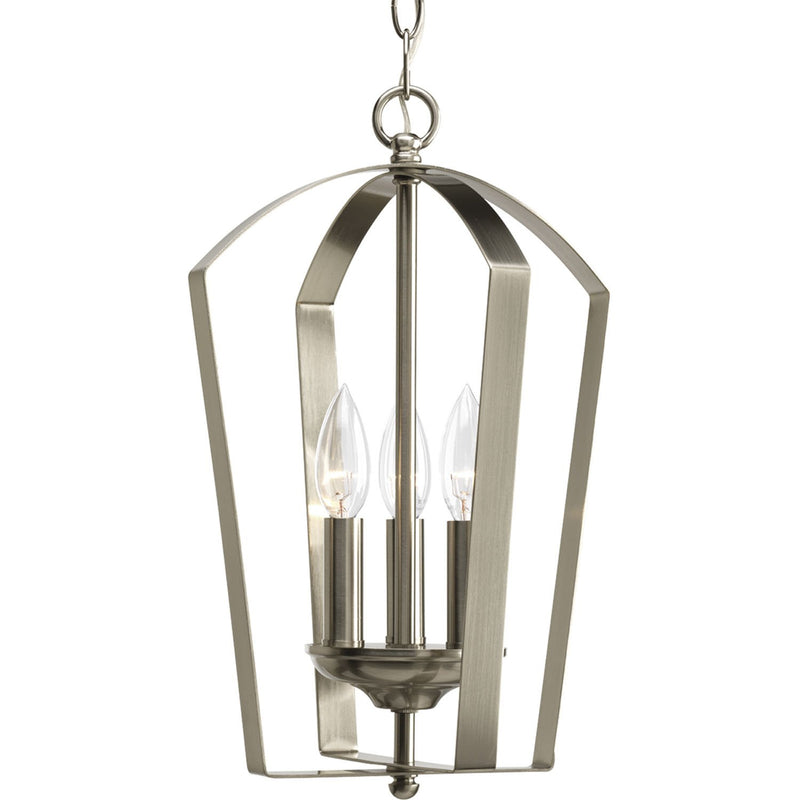 Gather 3-Light Foyer Chandelier in Brushed Nickel