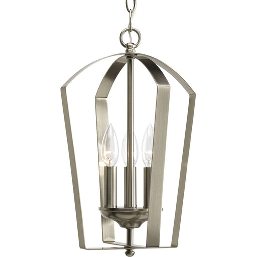 Gather 3-Light Foyer Chandelier in Brushed Nickel