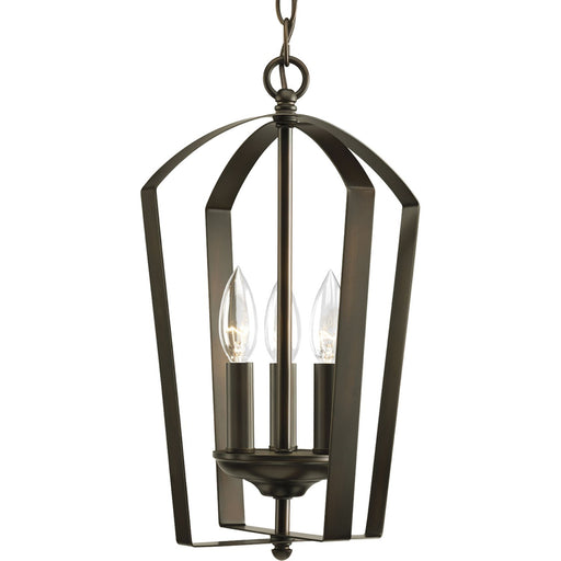 Gather 3-Light Foyer Chandelier in Antique Bronze