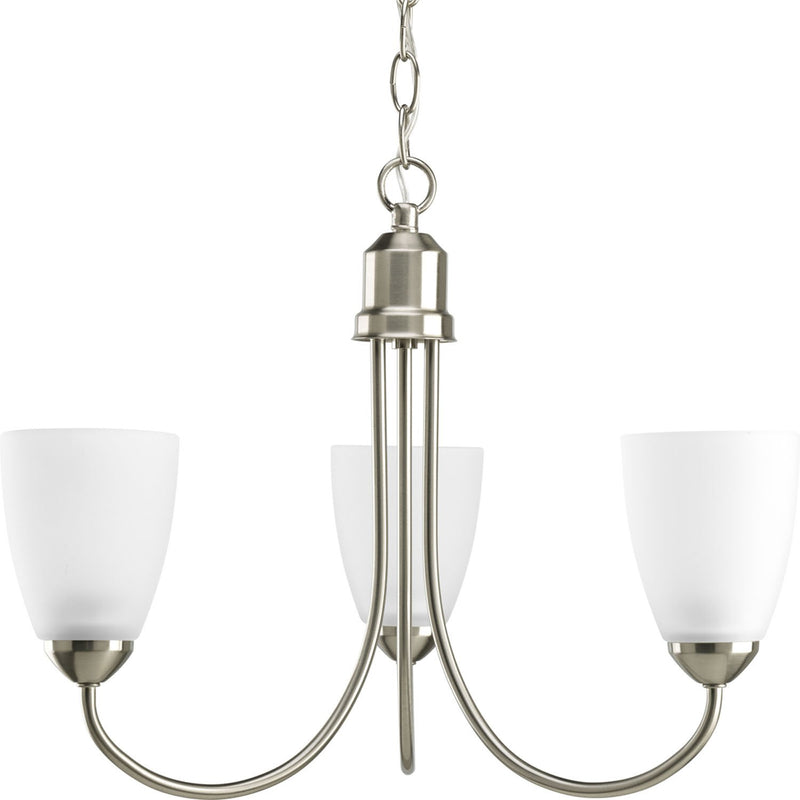 Gather 3-Light 18.5" Chandelier in Brushed Nickel
