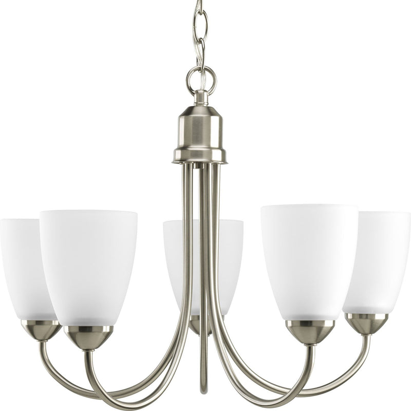 Gather 5-Light 20.5" Chandelier in Brushed Nickel