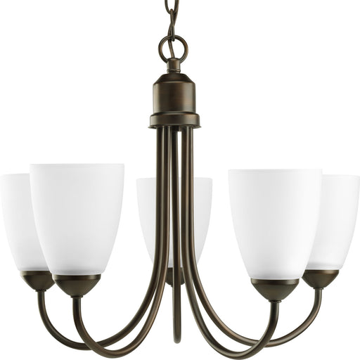 Gather Five Light Chandelier in Antique Bronze