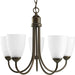 Gather Five Light Chandelier in Antique Bronze