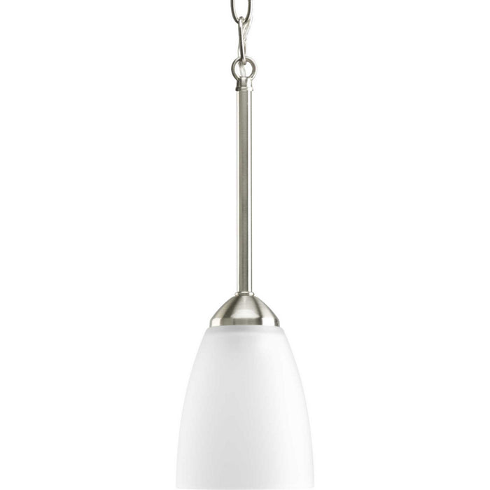 Gather One Light Mini Pendant in Brushed Nickel
