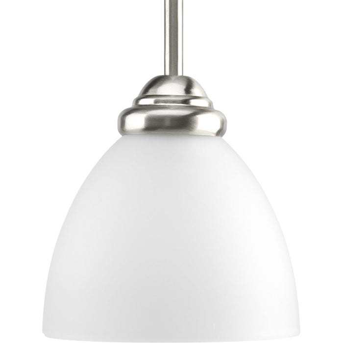 Heart One Light Pendant in Brushed Nickel