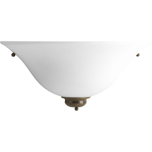 Etched Opal Glass Half-Moon Wall Sconce in Antique Bronze