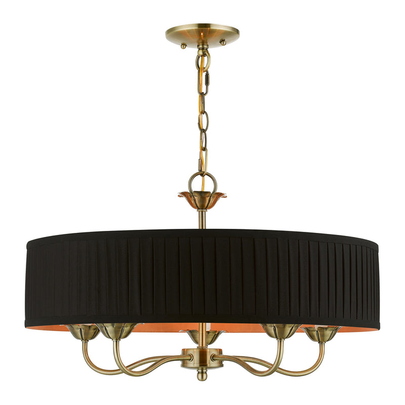 Harrington 5-Light Chandelier in Antique Brass
