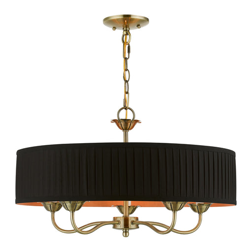 Harrington 5-Light Chandelier in Antique Brass