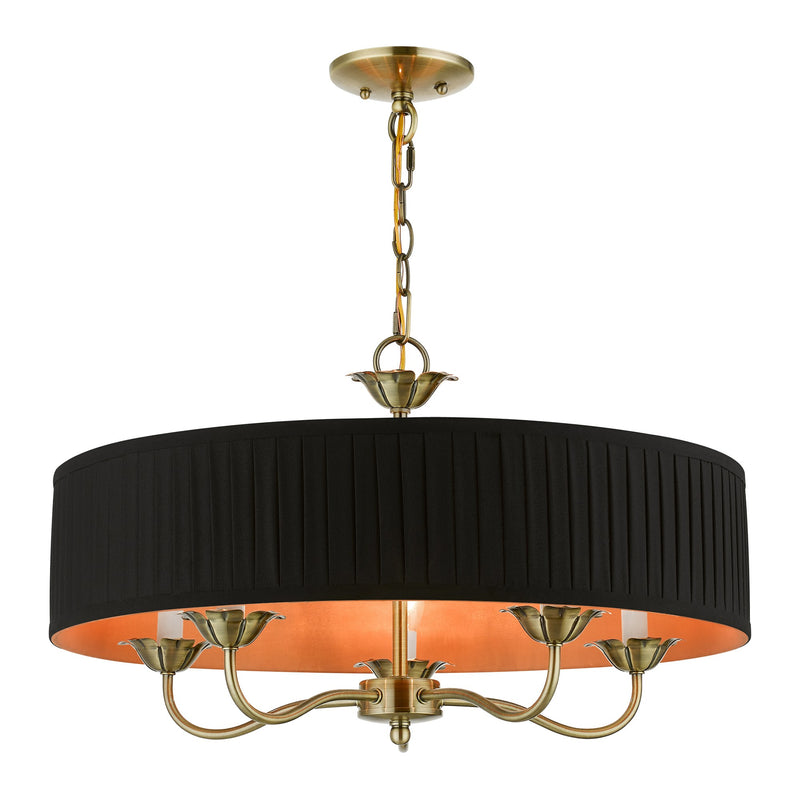 Harrington 5-Light Chandelier in Antique Brass