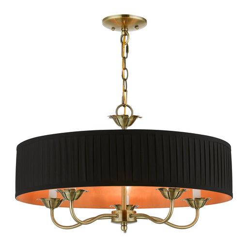 Harrington 5-Light Chandelier in Antique Brass