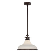 Grant Opal Glass Pendant in Palladian Bronze