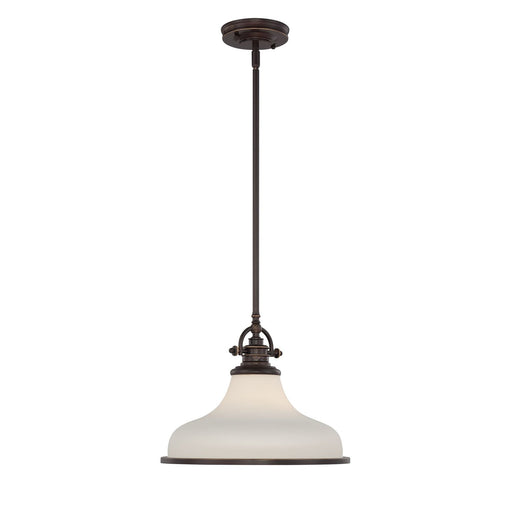 Grant Opal Glass Pendant in Palladian Bronze