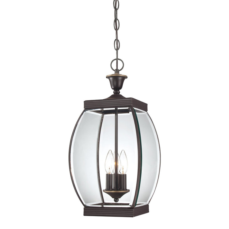 Oasis 3-Light Outdoor Hanging Lantern in Medici Bronze