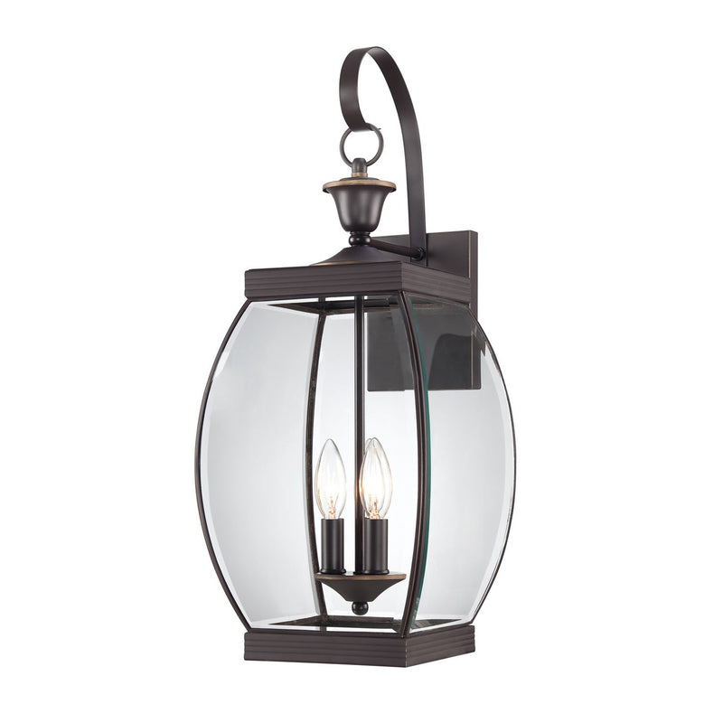 Oasis 3-Light Outdoor Wall Lantern in Medici Bronze