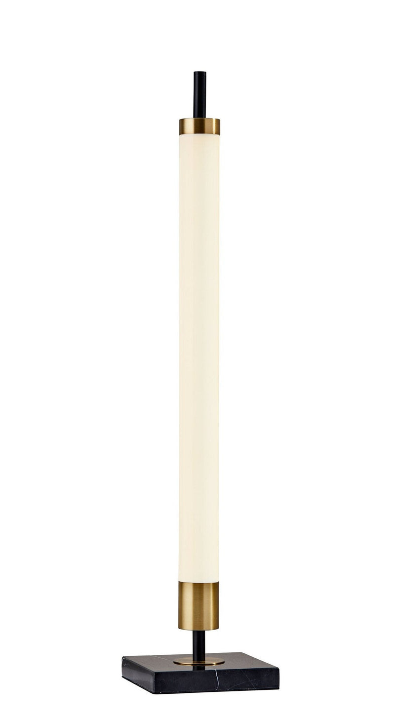 Piper LED Table Lamp in Black/Antique Brass