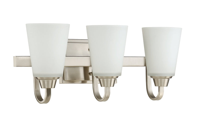 Grace 3 Light 21" Vanity in Brushed Polished Nickel