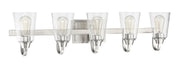 Grace 5 Light 37" Vanity in Brushed Polished Nickel