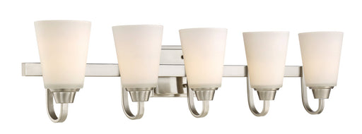 Grace 5 Light 37" Vanity in Brushed Polished Nickel