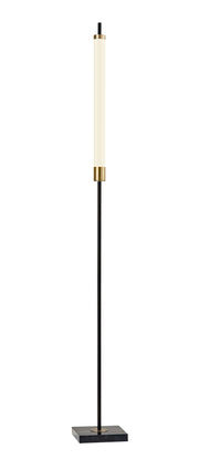 Piper LED Floor Lamp in Black/Antique Brass