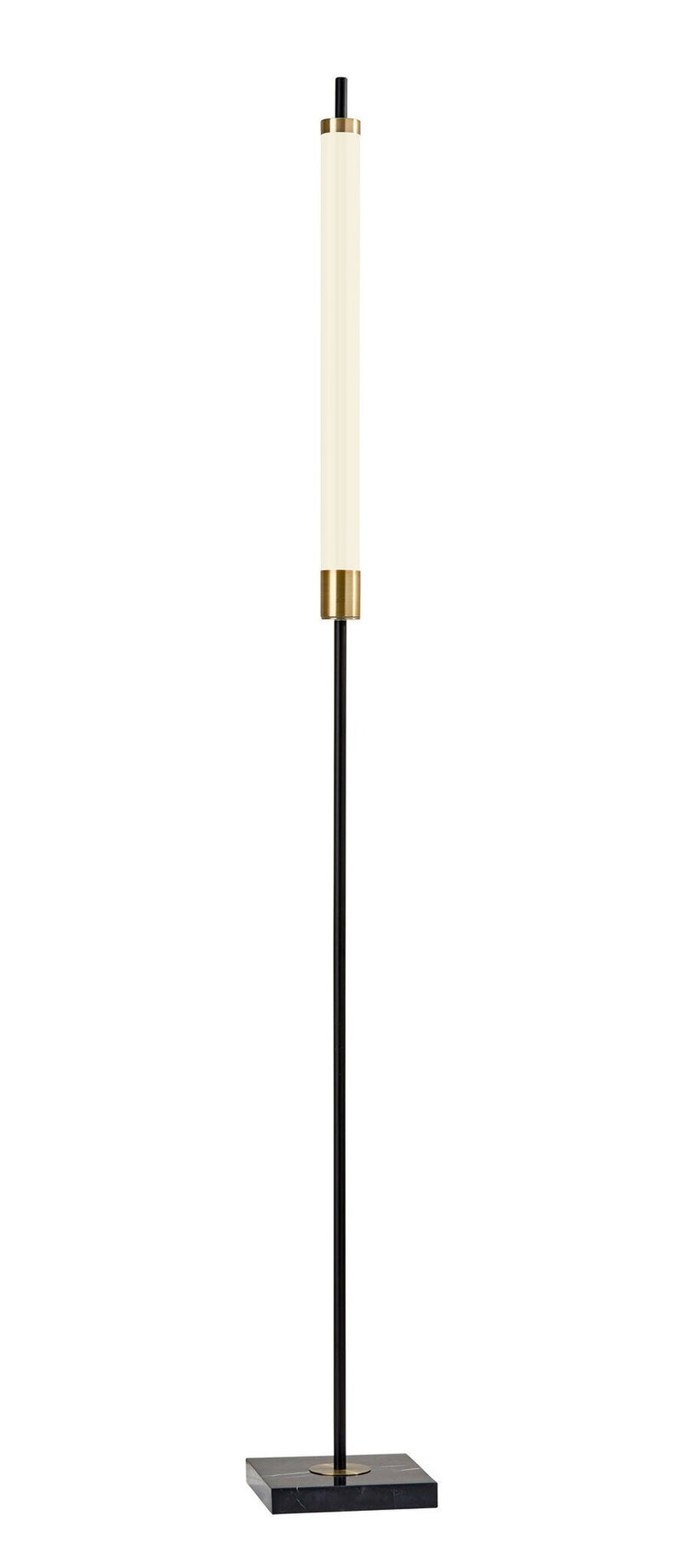 Piper LED Floor Lamp in Black/Antique Brass