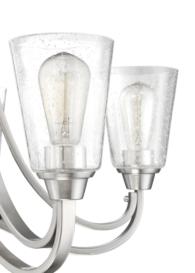Grace 5 Light 26" Chandelier in Brushed Polished Nickel