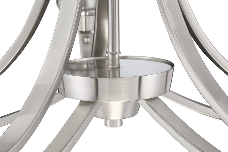 Grace 5 Light 26" Chandelier in Brushed Polished Nickel