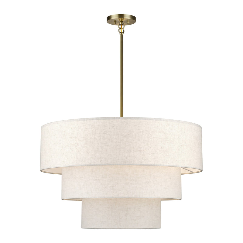 Manorwood 8-Light 32" Chandelier in Antique Brass