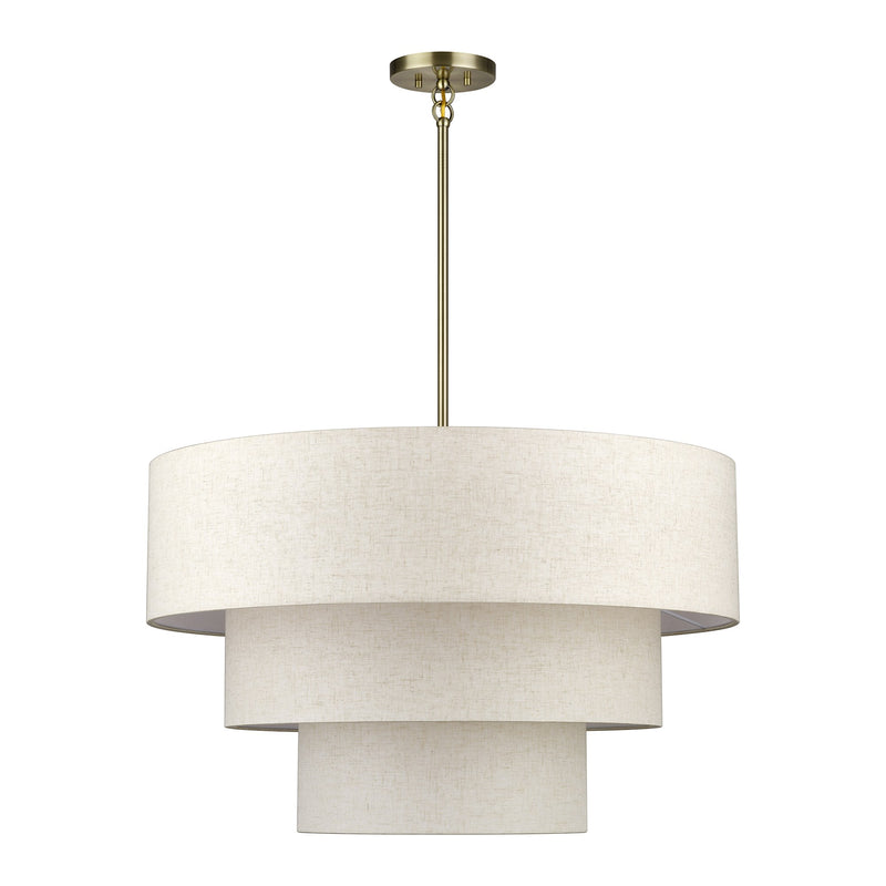 Manorwood 8-Light 32" Chandelier in Antique Brass