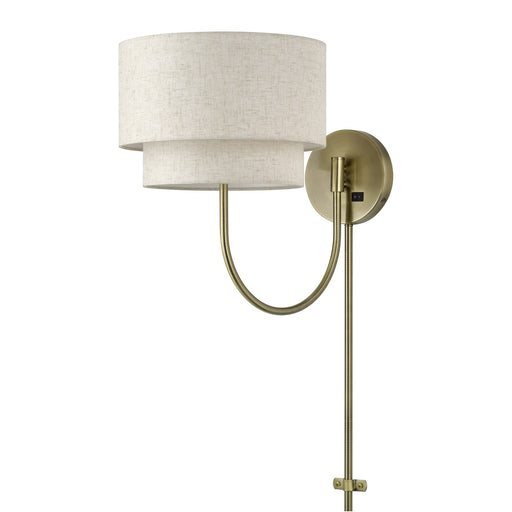 Manorwood Swing Arm Wall Lamp in Antique Brass