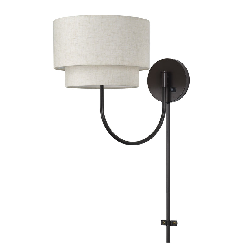 Manorwood Swing Arm Wall Lamp in English Bronze