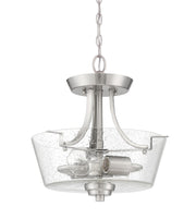 Grace 2 Light 13" Convertible Semi Flush in Brushed Polished Nickel