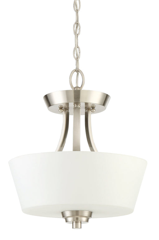 Grace 2 Light 13" Convertible Semi Flush in Brushed Polished Nickel