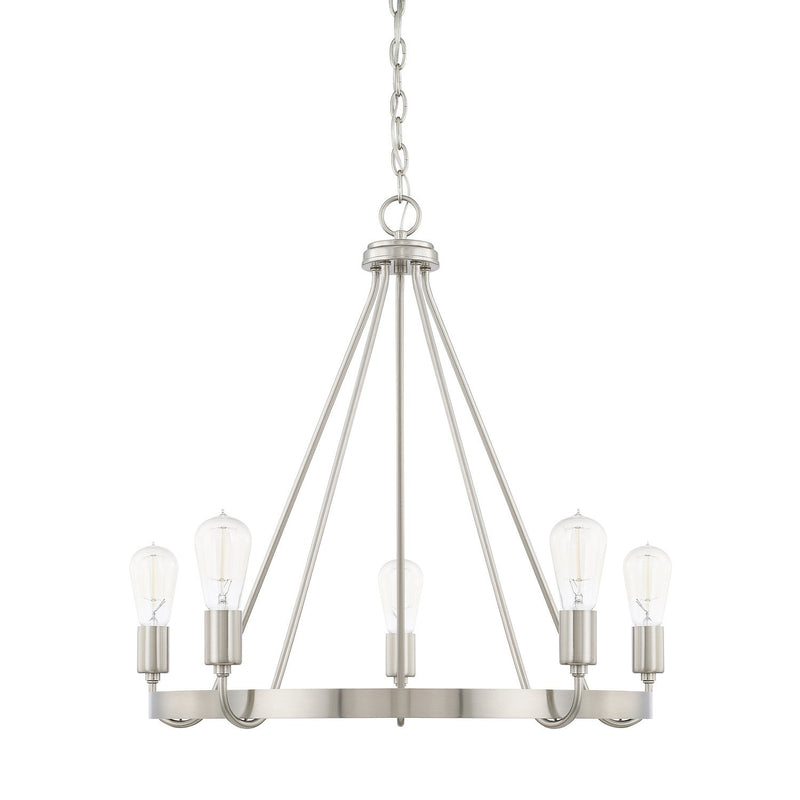 Tanner 5-Light Chandelier in Brushed Nickel