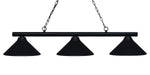 Sharp Shooter 3 Light Billiard in Matte Black with Matte Black Shade