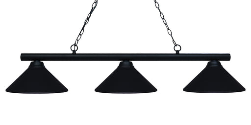Sharp Shooter 3 Light Billiard in Matte Black with Matte Black Shade