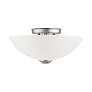 Somerset 2-Light 13" Semi-Flush Mount in Brushed Nickel