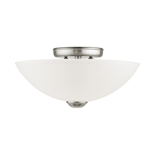 Somerset 2-Light 13" Semi-Flush Mount in Brushed Nickel