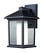 Mesa 1 Light Outdoor Wall Light in Black with Clear Beveled Glass