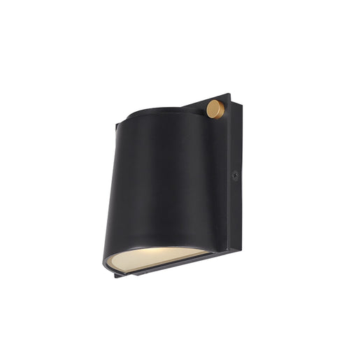 Rivet VX Small LED Outdoor Wall Sconce in Black / Antique Brass