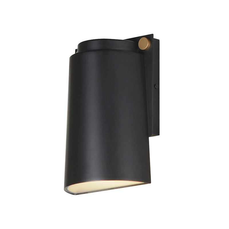Rivet VX LED Outdoor Wall Sconce in Black / Antique Brass