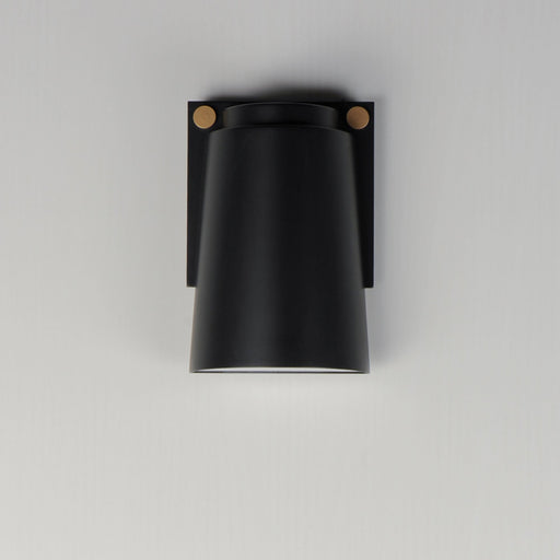 Rivet VX LED Outdoor Wall Sconce in Black / Antique Brass