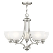 Somerset 5-Light 20" Tall Chandelier in Brushed Nickel