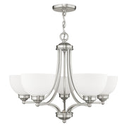 Somerset 5-Light 20" Tall Chandelier in Brushed Nickel