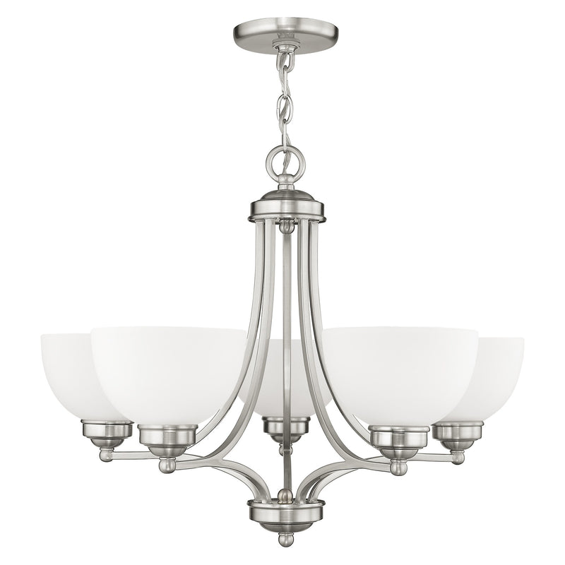 Somerset 5-Light 20" Tall Chandelier in Brushed Nickel
