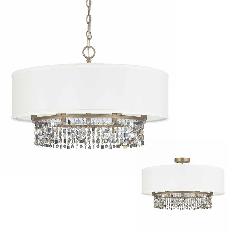 Harper 6-Light Pendant in Brushed Gold